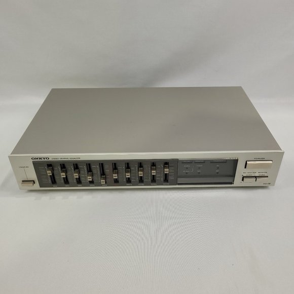 Onkyo EQ-08 Vintage Stereo Graphic Equalizer Silver Made in Japan For Tape Deck - Picture 1 of 3